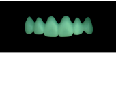 Cod.C8Facing : 10x  wax facings-bridges,  SMALL, Tapering ovoid, TOOTH 13-23, compatible with Cod.A8Lingual,TOOTH 13-23 for long-term provisionals preparation